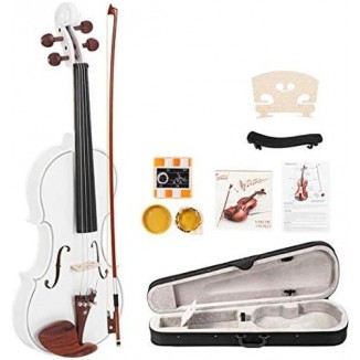 Glarry GV103 4/4 Spruce Panel Violin Matte White