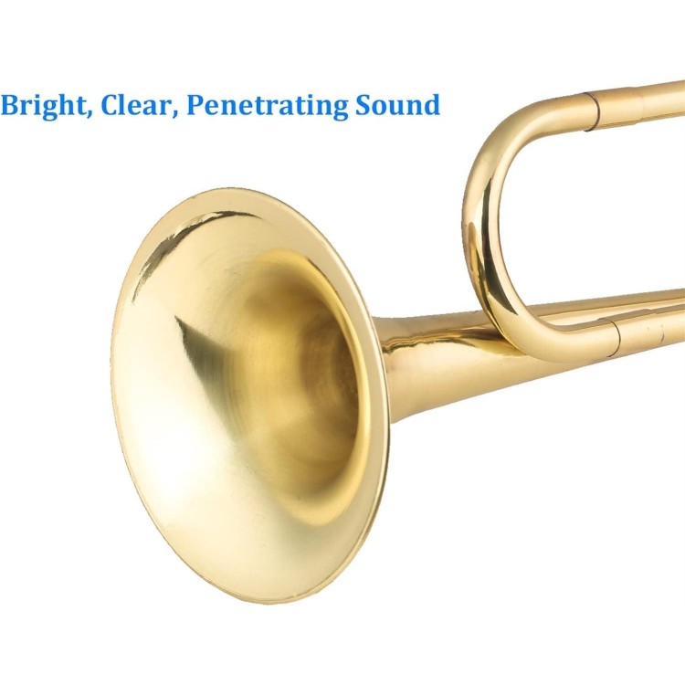 KESHUO Brass C Bugle Call Trumpet Cavalry Horn with Mouthpiece