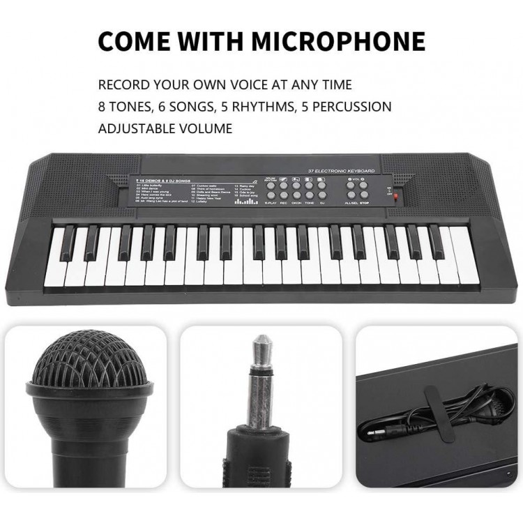 37 Key Portable MultiFunction Electric Music Piano, for Kids Beginners