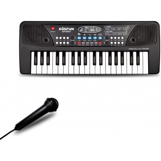 EOOLEOW 37 Keys Portable Electronic Piano for kids with Microphone
