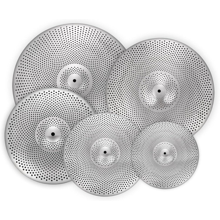 Low Volume Cymbal Pack Silver Mute Cymbal 14/16/18/20 5 Pieces Drum Cymbal Set