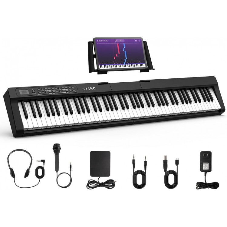 Digital Piano 88 Key Full Size Semi Weighted Electronic Keyboard Piano