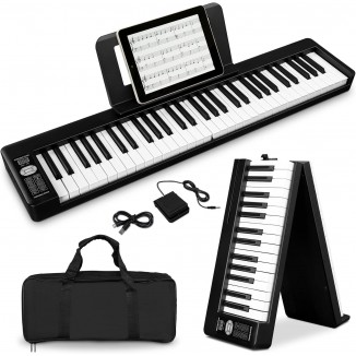 Ktaxon Foldable Electronic Keyboard Piano, Semi-Weighted Key Electric Piano