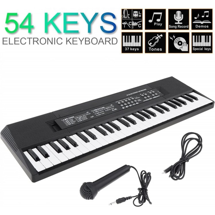 54 Keys ABS Electronic Keyboard Piano Digital Music Key Board With Microphone