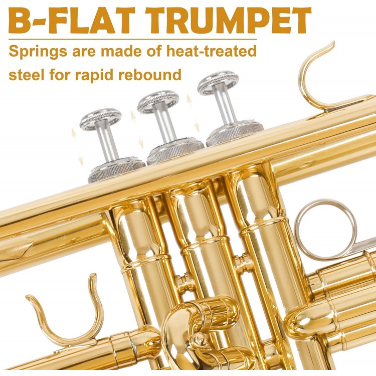 LOMUTY Standard Bb Trumpet For School Band Orchestra Brass Trumpet