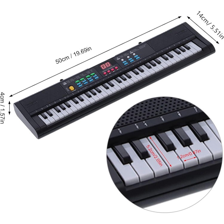 61 Keys Electronic Digital Music Piano Multifunctional with Microphone