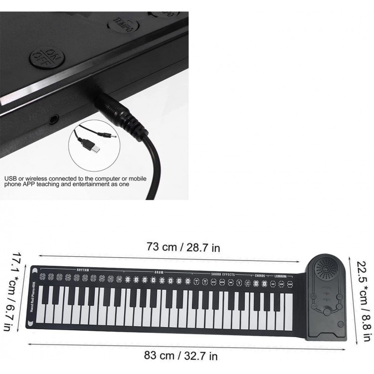 49 Keys Electric Piano Keyboard,Portable Keyboard Piano,for Beginners