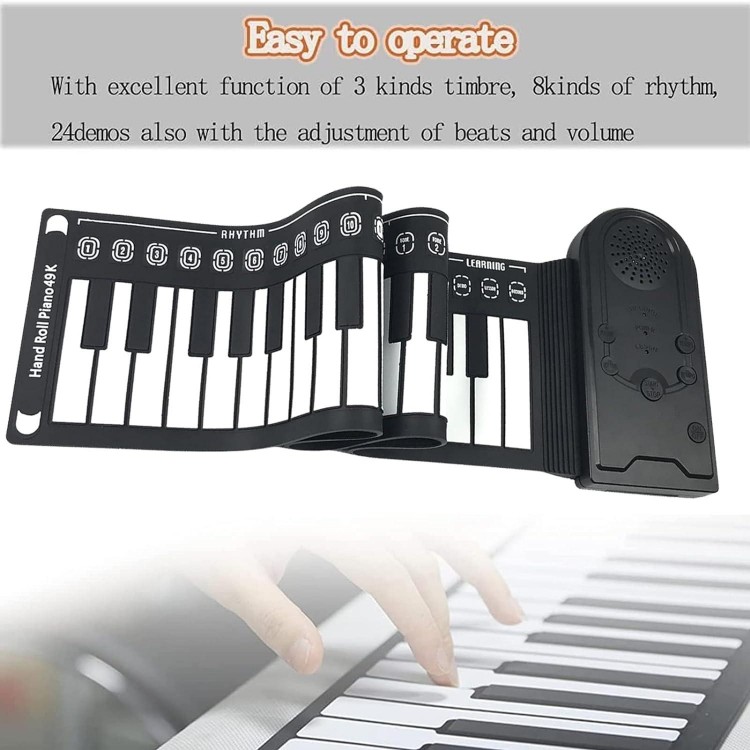 49 Keys Electric Piano Keyboard,Portable Keyboard Piano,for Beginners