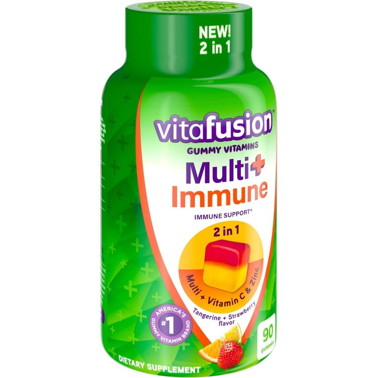  Vitafusion Multi+ Immune Support – 2-In-1 Benefits, Daily Multivitamins, 90 Count