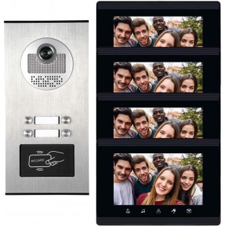 AMOCAM Apartment Intercom System Touch Monitor Video Door Phone Kits