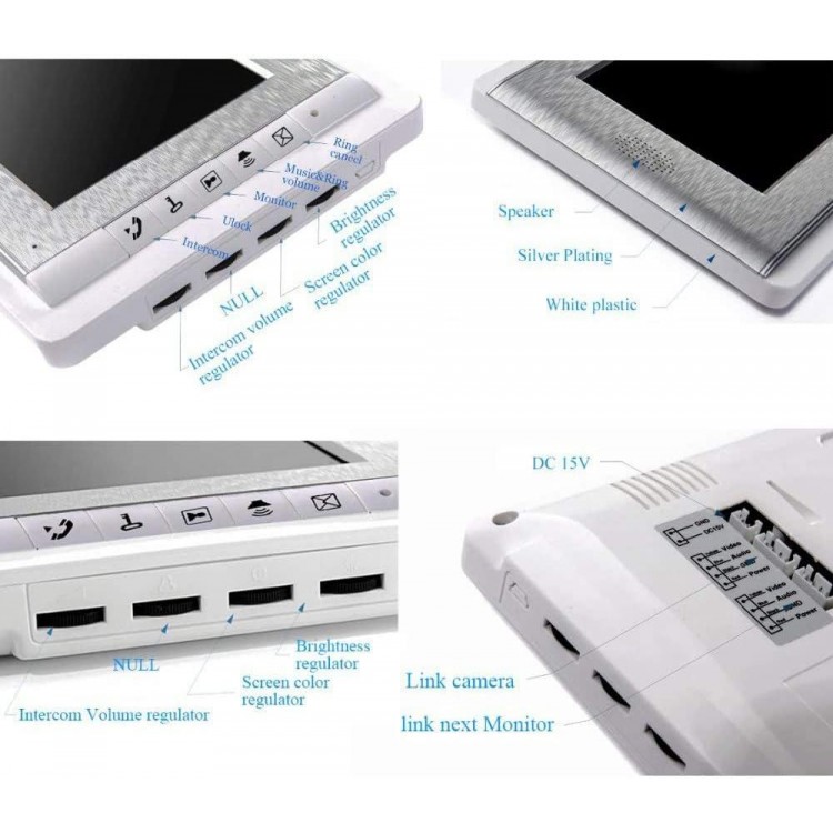 AMOCAM 3 Units Apartment Video Intercom System