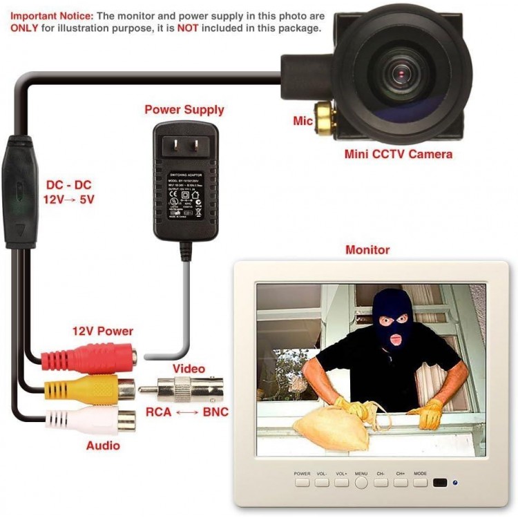 Vanxse CCTV Mini Spy Pinhole Security Camera