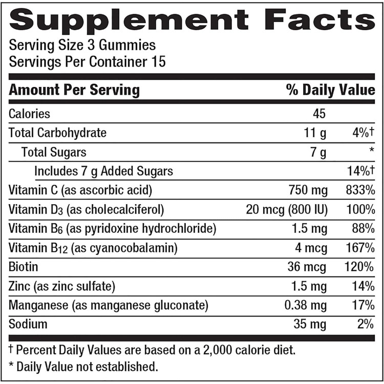 Emergen-C Immune+ Immune Gummies, Vitamin D Plus 750 mg Vitamin C