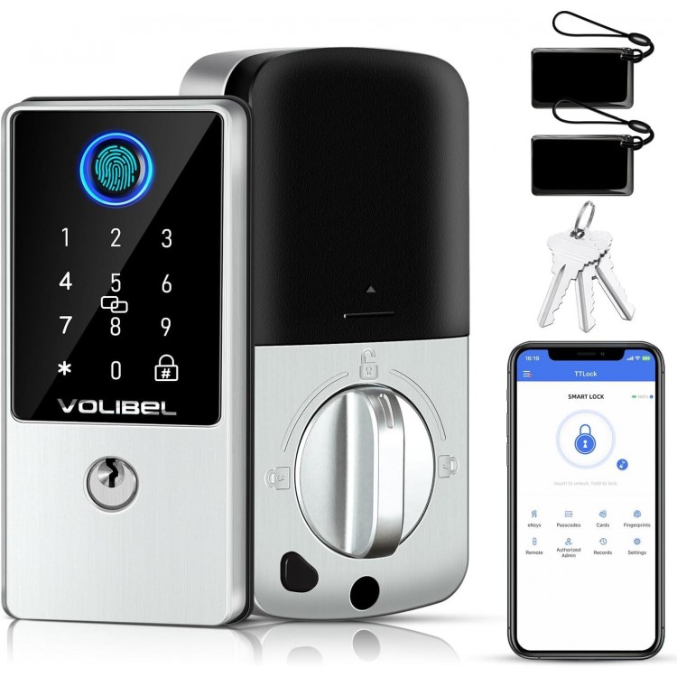 VOLIBeL Smart Lock with Fingerprint, Remote & Voice Control