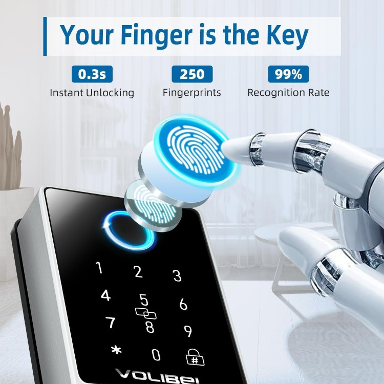 VOLIBeL Smart Lock with Fingerprint, Remote & Voice Control
