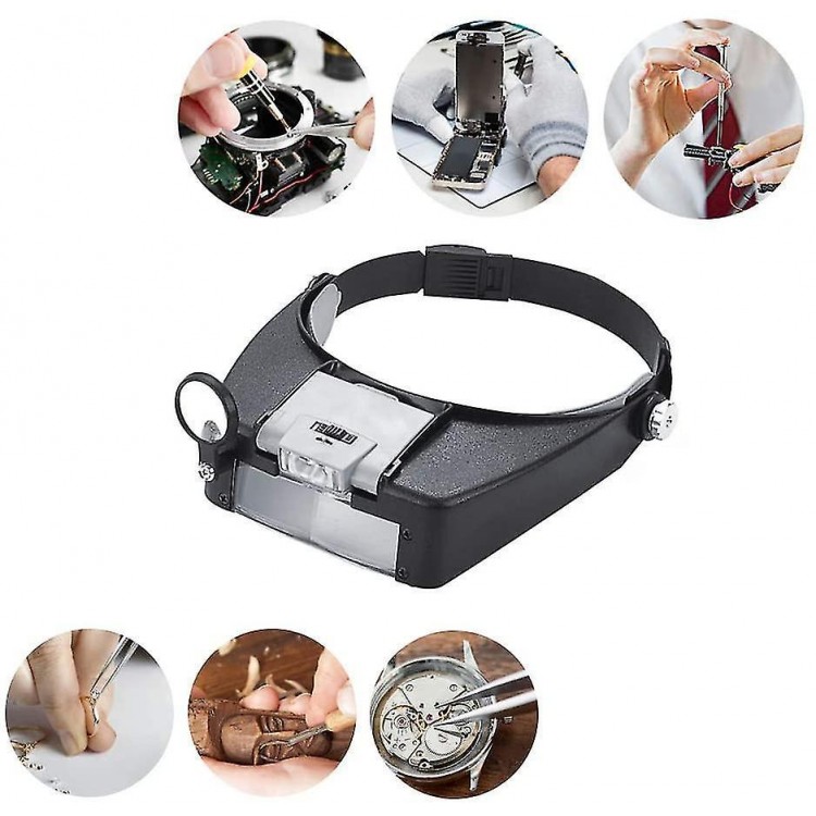 Hands-Free Magnifying Glass Headband - LED Loupe