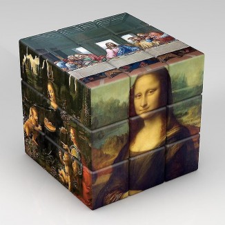 3x3x3 Magic Puzzle Cube with Van Gogh, Monet, Da Vinci, Picasso Patterns