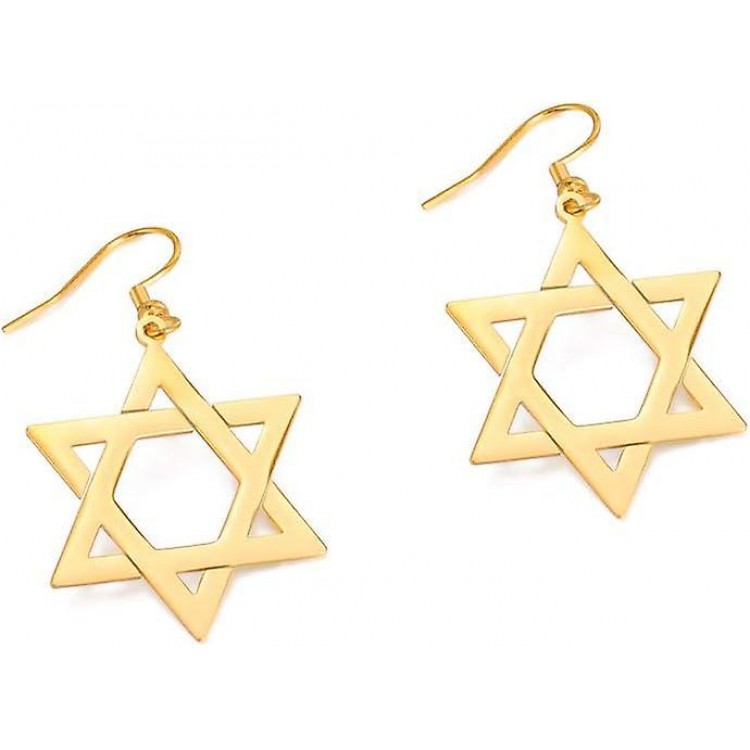 Enhance Your Appeal with Stainless Steel Star of David Earrings