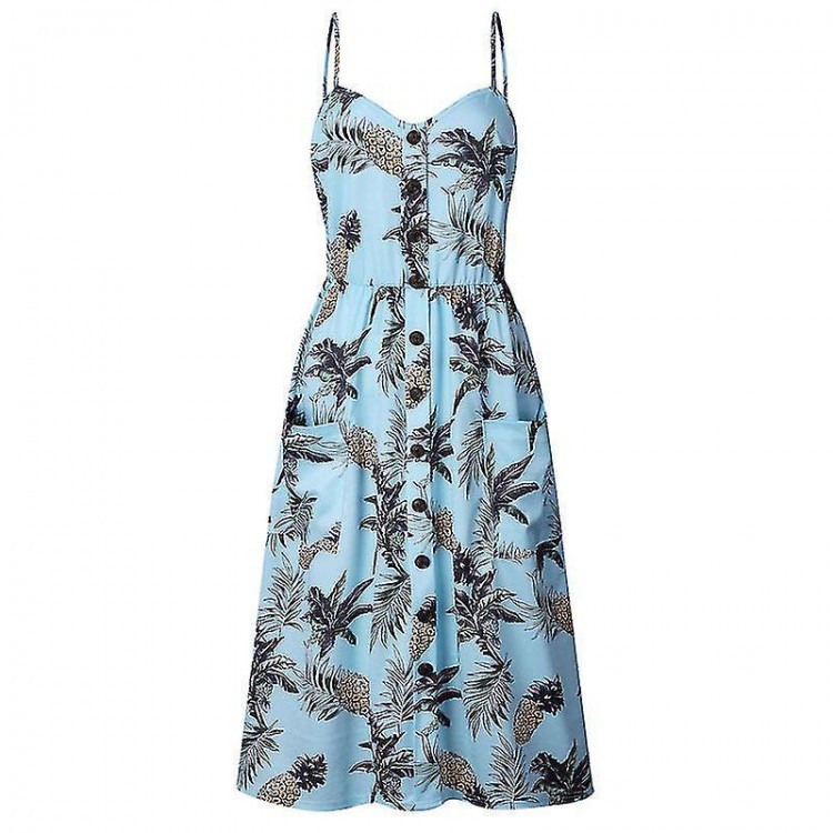 Radiate Summer Vibes with the Pineapple Pattern Women's Dress - A Stylish