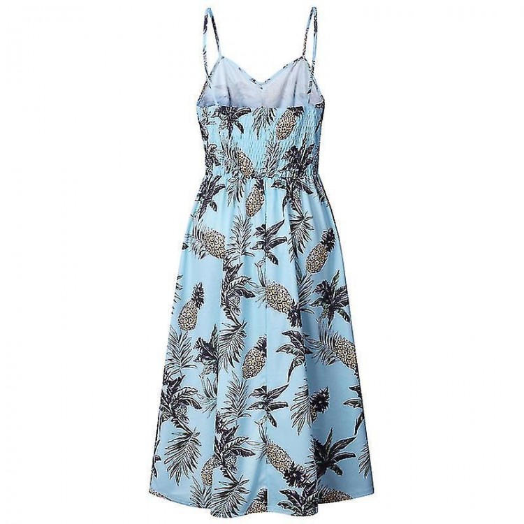 Radiate Summer Vibes with the Pineapple Pattern Women's Dress - A Stylish