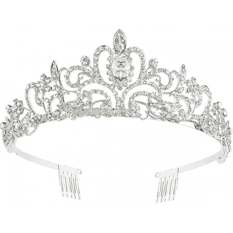 Elevate Your Bridal Look with a Crystal Rhinestone Wedding Tiara Crown