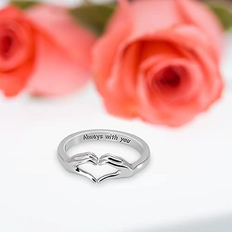 Heartfelt Embrace Rings - Symbolizing Unbreakable Bonds of Love