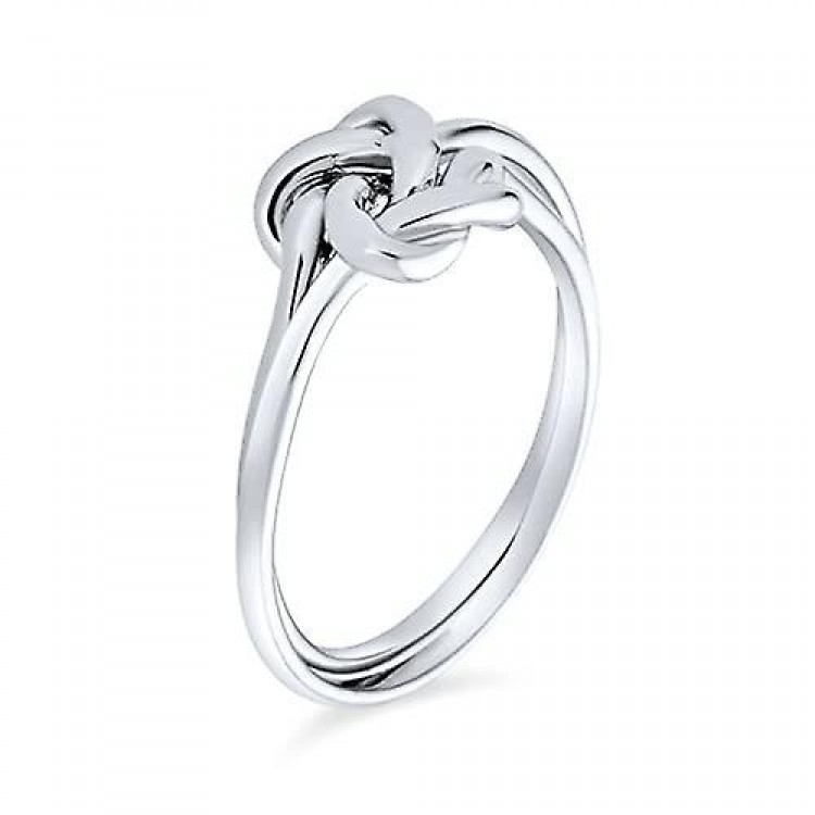 Simple Double Band Best Friends Irish Celtic Love Knot Infinity Ring