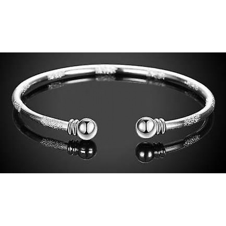 Elegant 925 Sterling Silver Plated Classic Fashion Bangle Bracelet