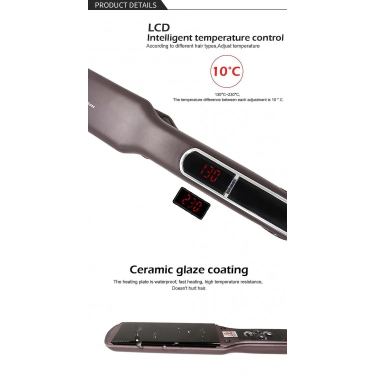 Korean Wide Plate Ceramic Heating Hair Straightener