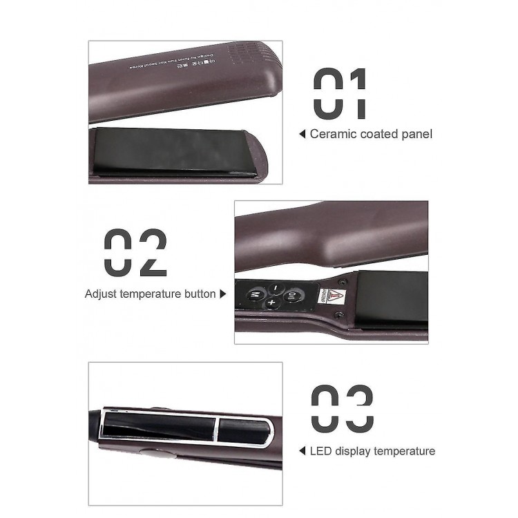 Korean Wide Plate Ceramic Heating Hair Straightener