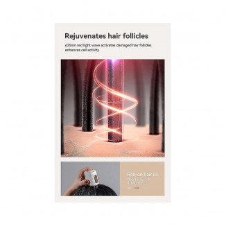 Electric Head Scalp Massager Hair Growth Oil Serum Comb