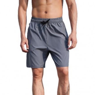 Men's Sports Shorts with Elastic Waist, Drawstring, Zipper Pocket – Quick Dry