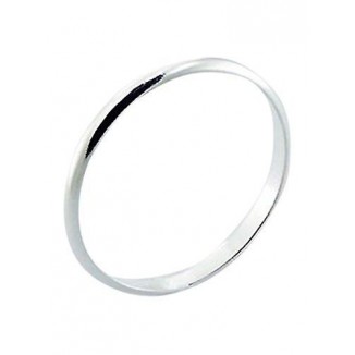 Sterling Silver Ring 2mm Band In Sizes G,H,I,J,K,L,M,N,O,P,Q,R,S,T,U,V,W,X,Y,Z