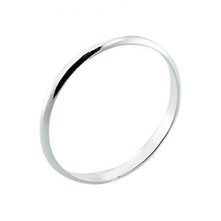 Sterling Silver Ring 2mm Band In Sizes G,H,I,J,K,L,M,N,O,P,Q,R,S,T,U,V,W,X,Y,Z
