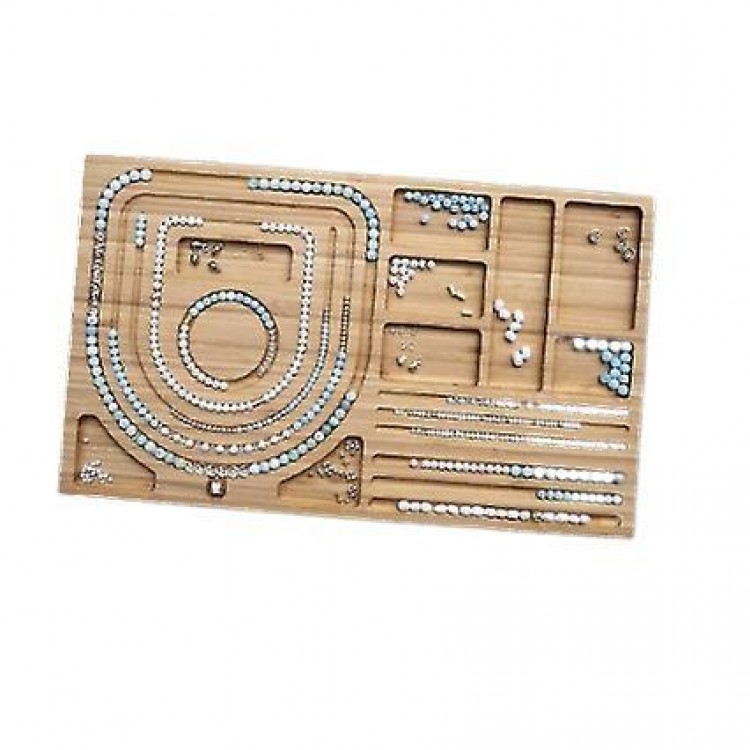 Wooden Stable Beading Boards - Jewelry String Organizer Tray for DIY Bracelets