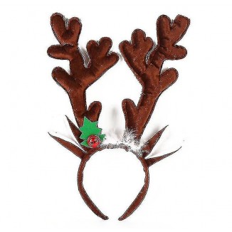 Deer Antlers Headband With Bells Cute Christmas Reindeer Ears Headband