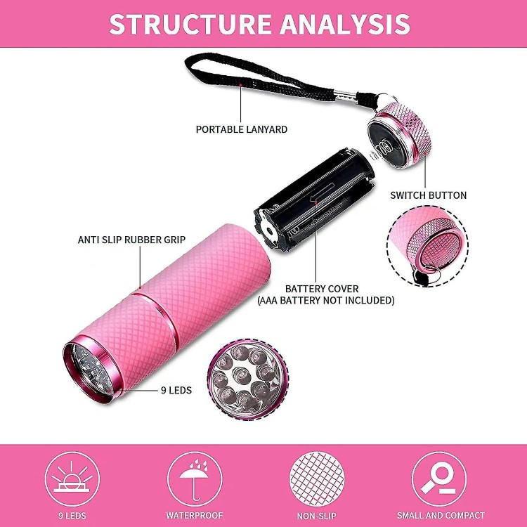 Mini Uv Led Nail Lamp，Flashlight Portability Nail Dryer Machine