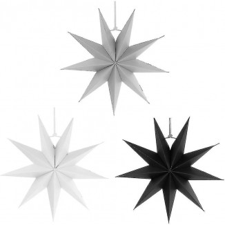 Folding Stars, 30 Cm 9 Points Poinsettia Paper Star Set