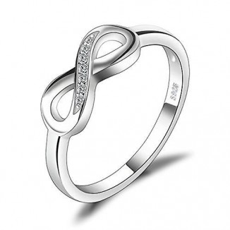 Eternal Love Knot Promise Ring: 14K Gold Plated 925 Sterling Silver