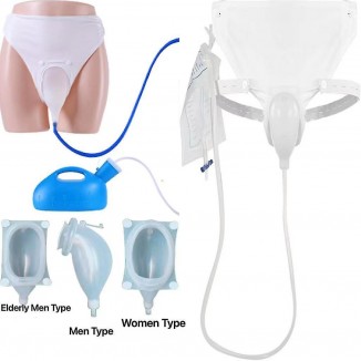 Silicone Urine Collector, 3 Type With 2 Urine Catheter Bags For Man Elderly