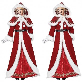 2023 New Christmas Dress Adult Women Plus Size Fashionable Santa Claus Dress