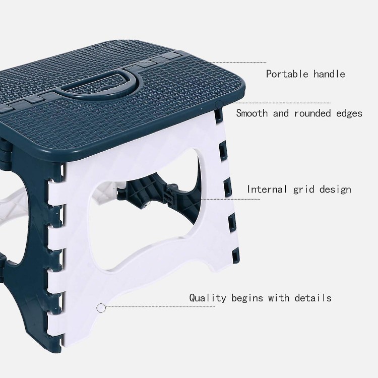 Folding Ladder – Lightweight, Non-Slip Folding Stool with Handle