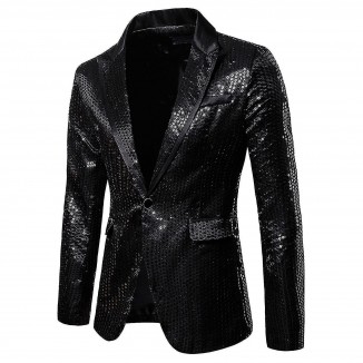 Men's Autumn and Winter Fashion Personality Sequins Casual Suit Jacket