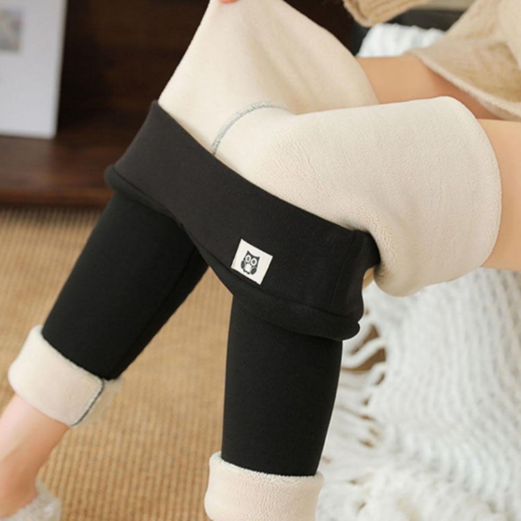 High-Waisted Winter Yoga Pants - Plush Warm Thermal Pants for Ladies