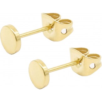 Elevate Style with G23 Titanium Flat Dot Stud Earrings -Hypoallergenic Jewelry