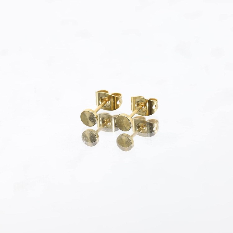 Elevate Style with G23 Titanium Flat Dot Stud Earrings -Hypoallergenic Jewelry