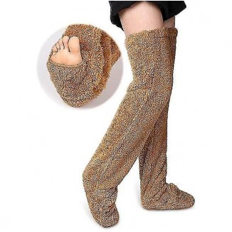 Indulge in Cozy Comfort:Over Knee High Fuzzy Socks - Plush Furry Long Leg