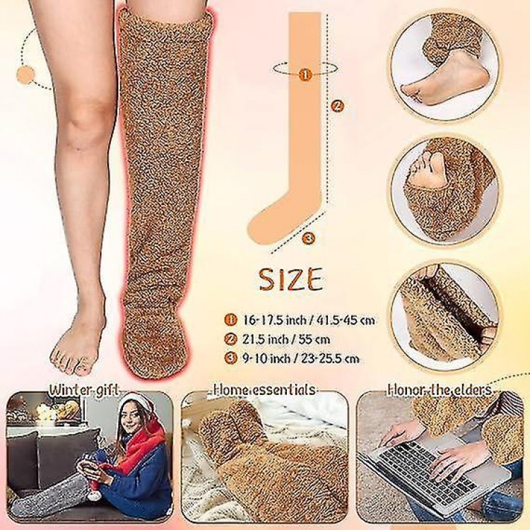 Indulge in Cozy Comfort:Over Knee High Fuzzy Socks - Plush Furry Long Leg