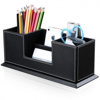 Leather Cute Pen Organizer-Pencil Holder,Pen Cup/Stand/Tray/Container