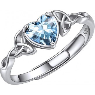 Discover Heart Birthstone Celtic Knot Ring - Elevate Your Look